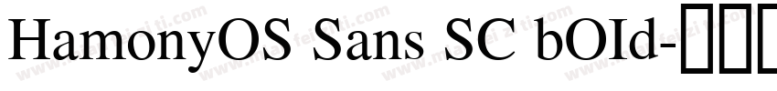 HamonyOS Sans SC bOId字体转换